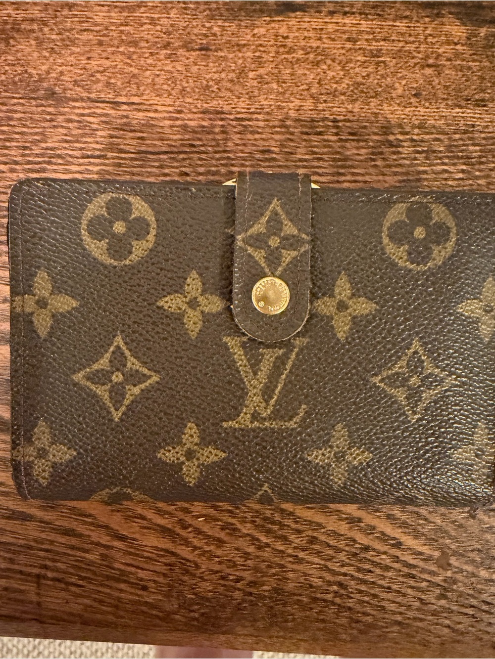 Louis Vuitton Monogram Canvas Card Holder in Brown and Gold